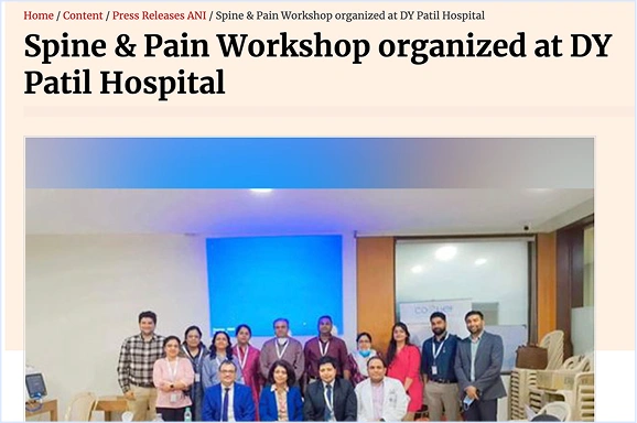 Spine & Pain Workshop organized at DY Patil Hospital